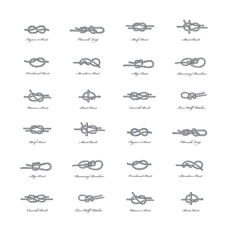 ESTA Home Marius Off-White Sailors Knots Wallpaper - 20.5 x 396 x 0.025