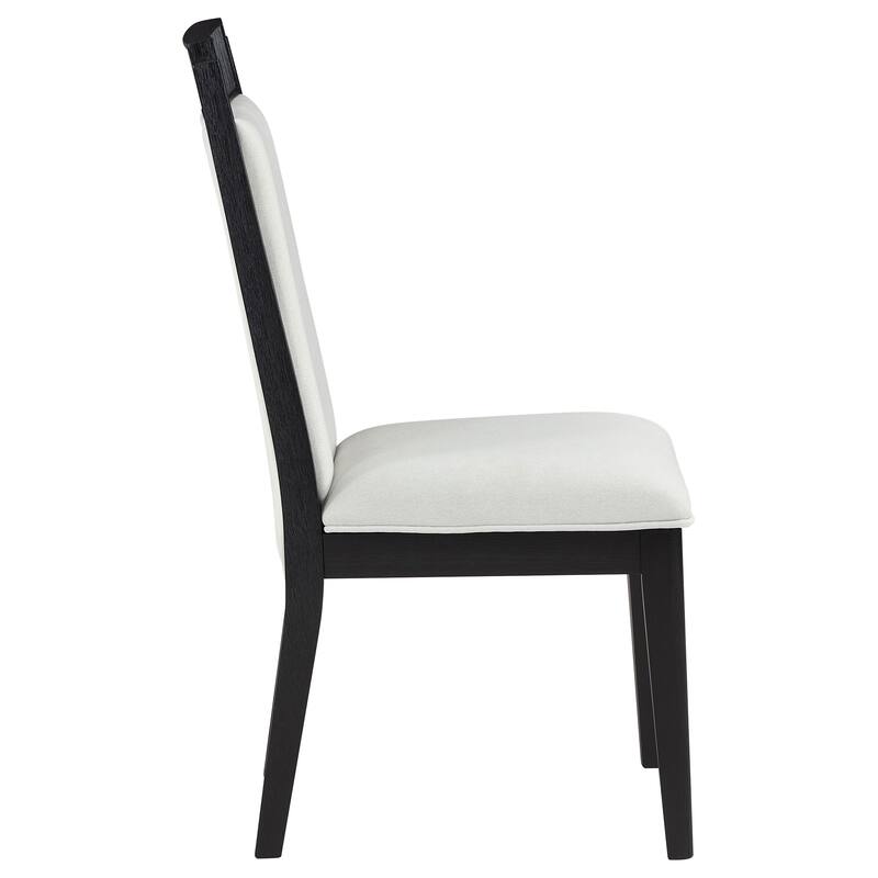Brookmead Ivory and Black Wood Dining Side Chair (Set of 2)