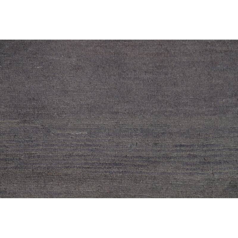 Blue & Grey Gabbeh Oriental Runner Rug Handmade Wool Carpet - 2'8"x 8'0"