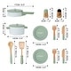 preview thumbnail 6 of 6, Teamson Kids - Little Chef Frankfurt Wooden Cookware play kitchen accessories - Green