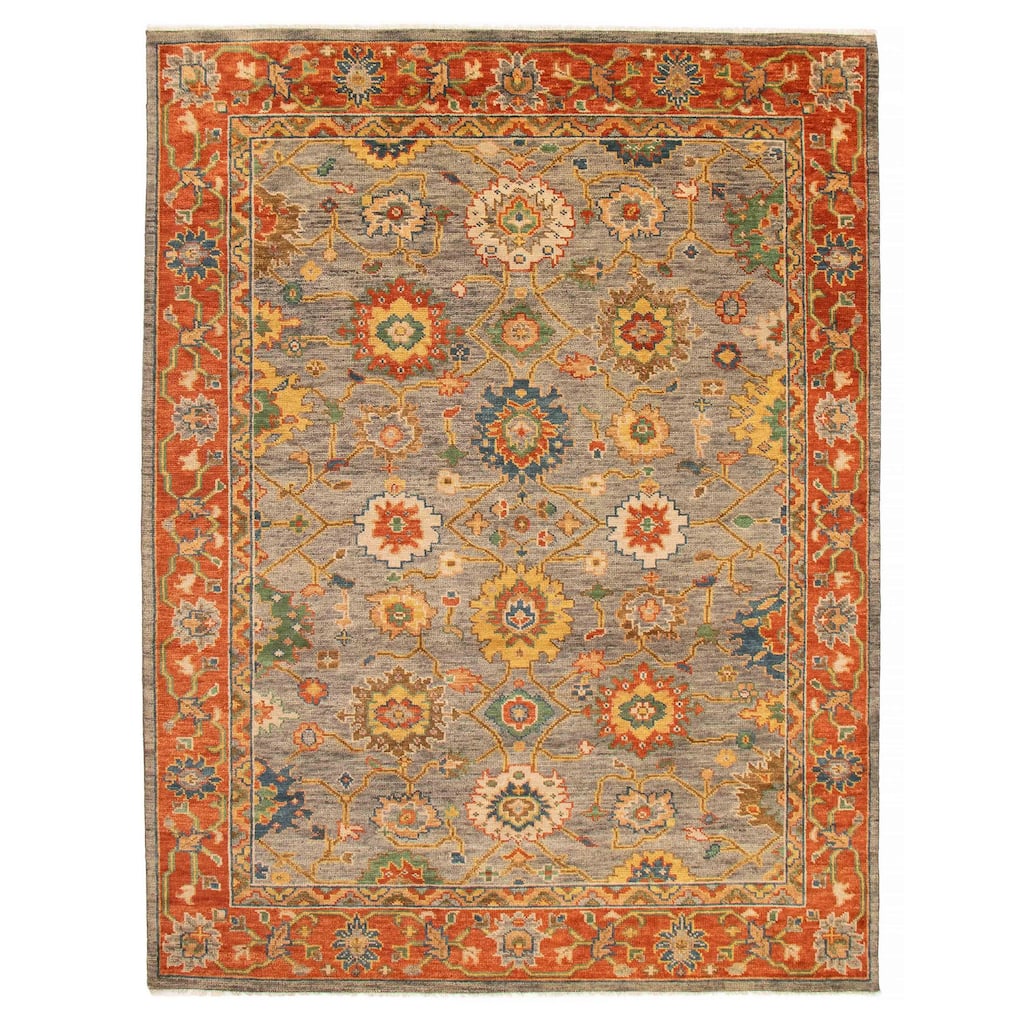 ECARPETGALLERY Hand-knotted Jules Serapi Grey Wool Rug - 9'2 x 11'10