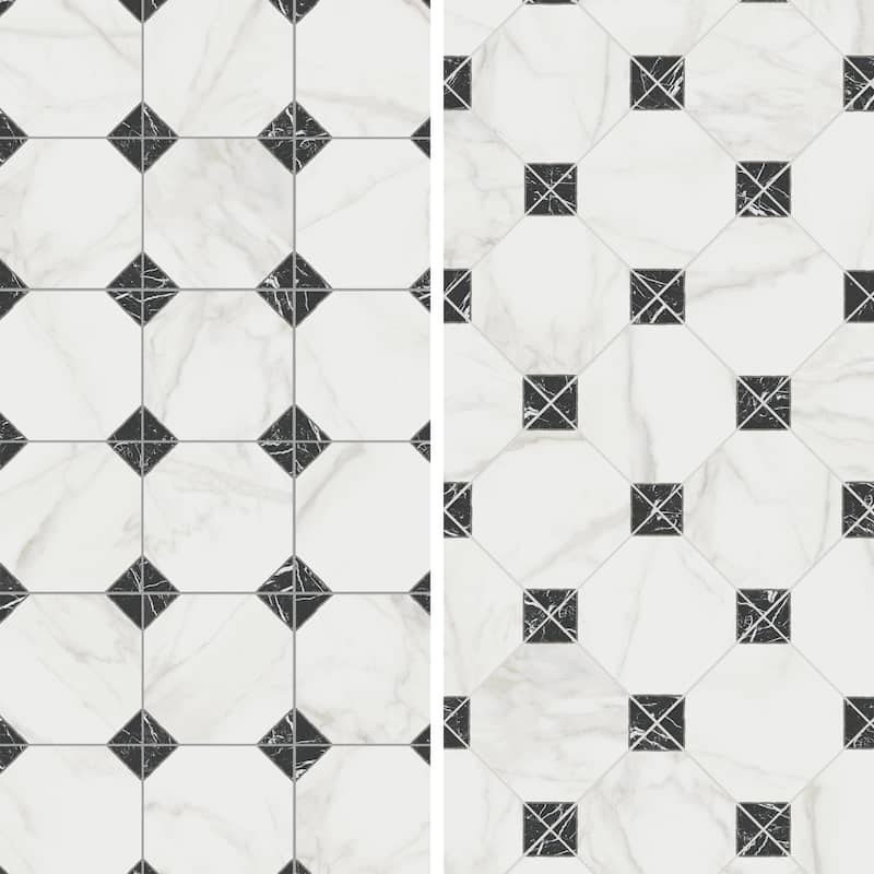 Merola Tile Merzoni Yard Marquina 13" x 13" Porcelain Floor and Wall Tile