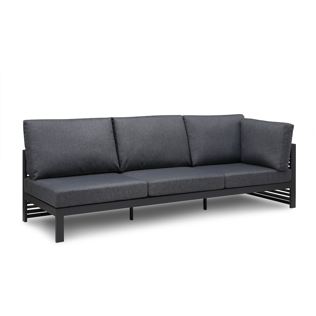 Cadora Teak Patio Sectional 3-seater- Left Hand Facing 96.85" - N/A