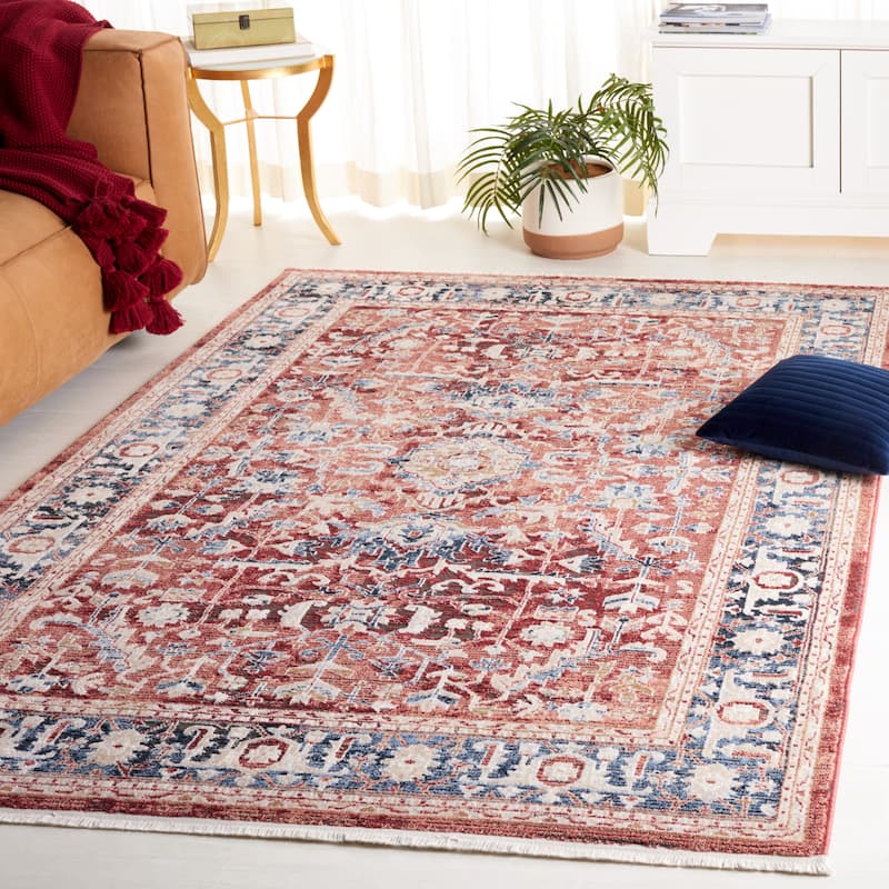 SAFAVIEH Rosewood Texas Traditional Oriental Rug - 8' x 10' - Blue/Red