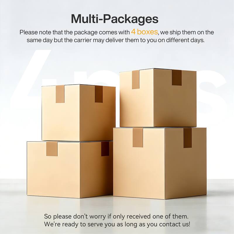 4-Piece Outdoor Patio Sofa Set with Coffee Table Rust-Resistant Steel Frame， Waterproof & UV-Resistant Olefin Cushions