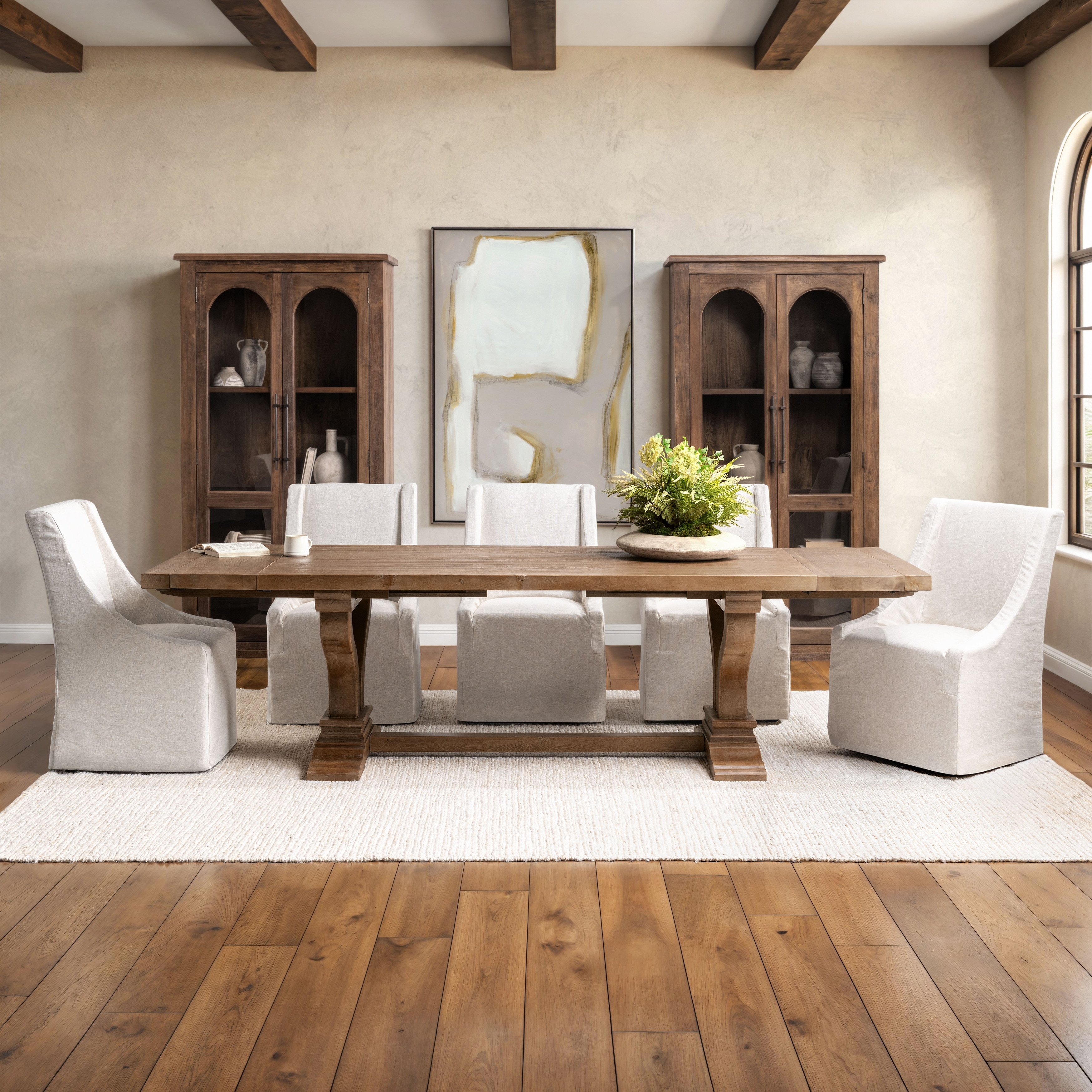 Classic Home Alexander 86"-110" Reclaimed Pine Extendable Dining Table - 86-110Wx40Dx30H