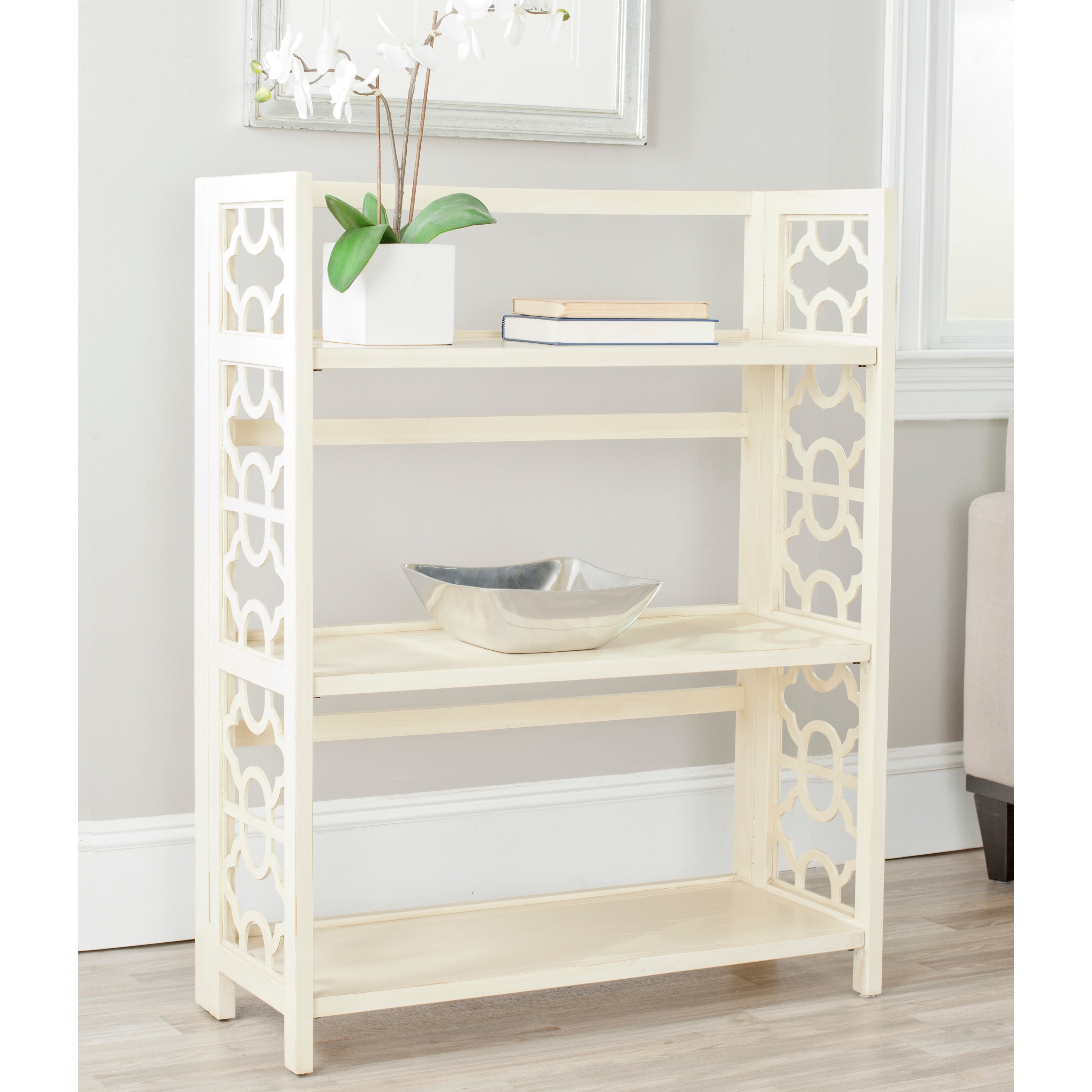 Sadie low bookshelf safavieh deals