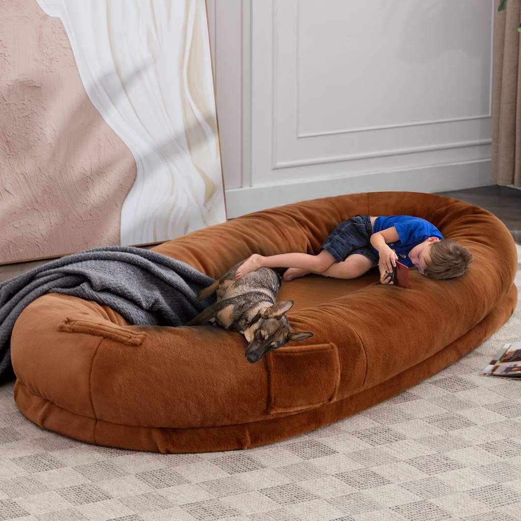 Mixoy Human Dog Bed,Giant Dog Bean Bag,Floor Nap Bed