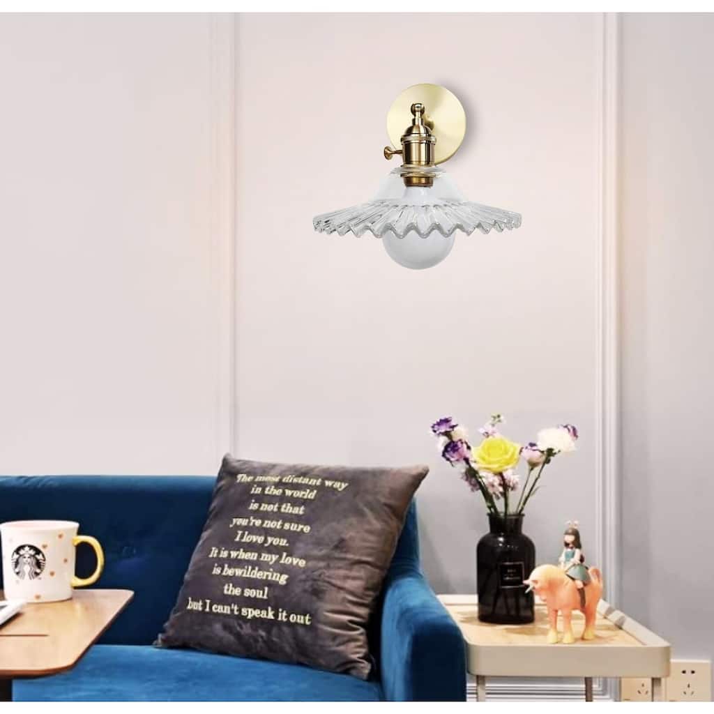 E27 Wall sconce transparent bedroom lamps wall glass wall light