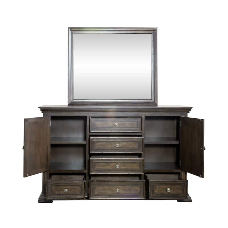 Liberty Furniture Big Valley Panel Bed, Dresser, Mirror, Chest - California King, King or Queen
