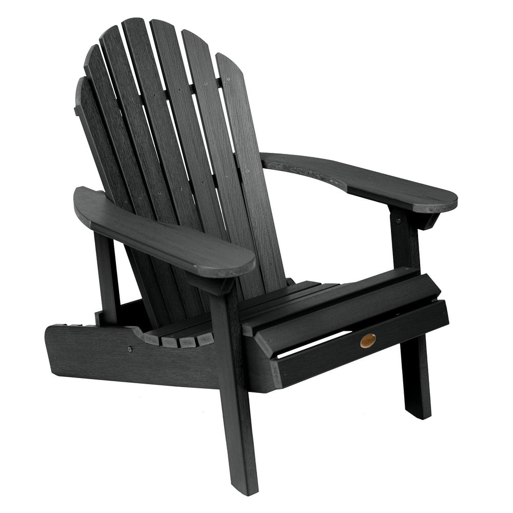 Eco-friendly Synthetic Wood Folding and Reclining Adirondack Chair
