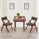 preview thumbnail 9 of 27, Set of 2 Upholstered Folding Dining Chair, Wood Frame Dining Table Guest Chair, Living Room Lounge Chair, Studio Business Chair