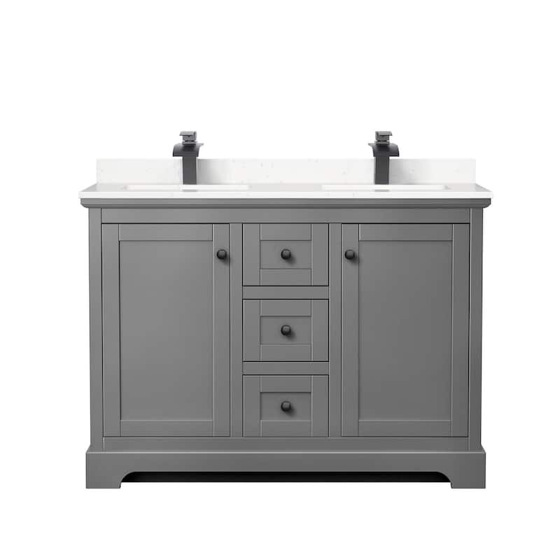 Wyndham Collection Avery 48" Free Standing Double Basin Vanity Set