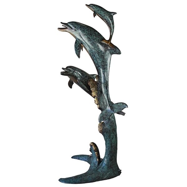 Shop Design Toscano Los Tres Amigos Dolphin Family Cast Bronze Garden Statue Overstock 22613017