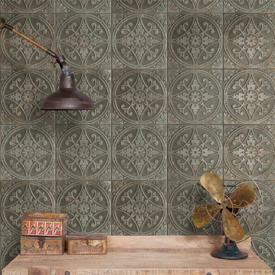 Merola Tile Saja Nero 13" x 13" Ceramic Floor and Wall Tile