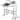 Adjustable Height Mobile Standing Desk, Compact Rolling Workstation w/ Wheels, Space-Saving Home Office Desk, White