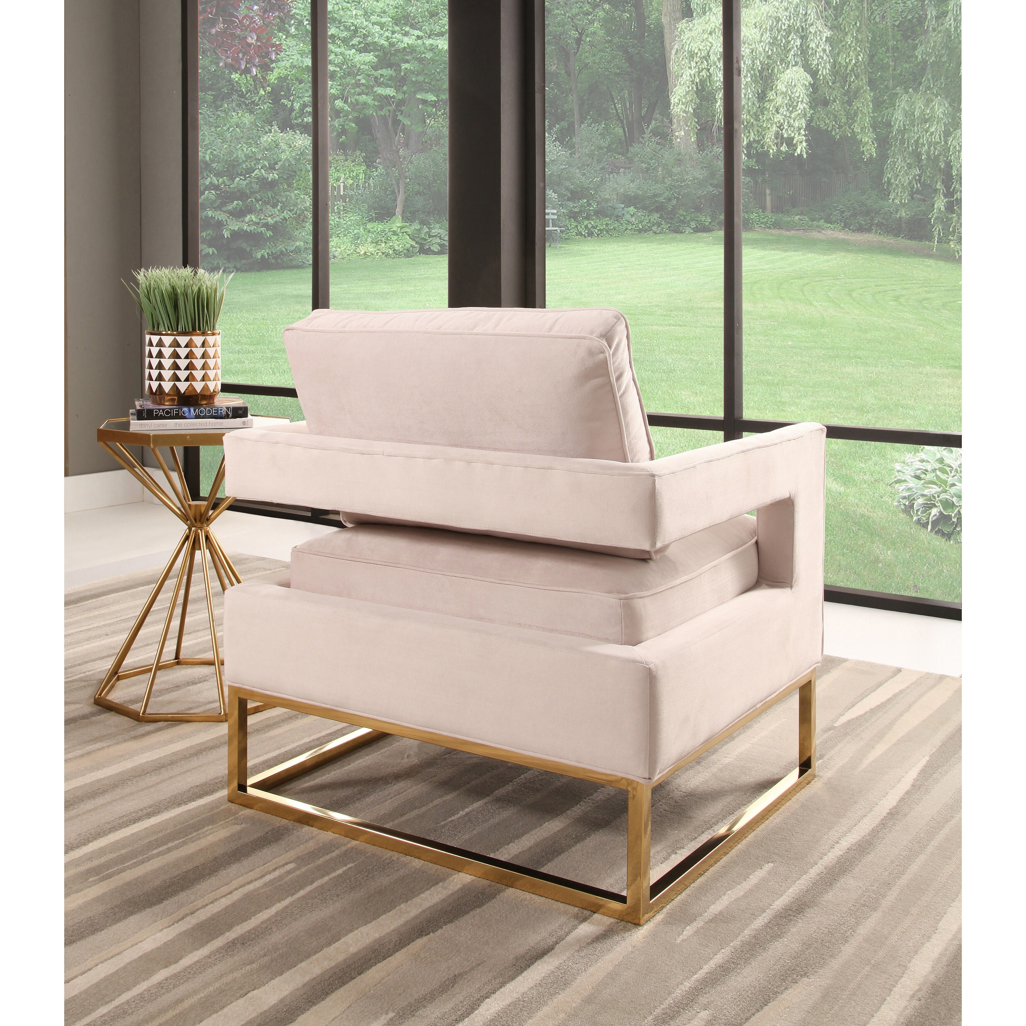 Abbyson cromwell best sale velvet accent chair