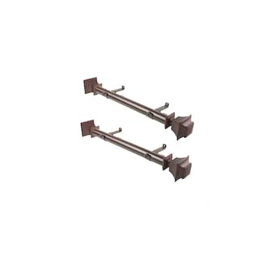 Gothic Curtain Rods Set of 2 - 24 Inch Steel Rods with Resin Finials - Window Treatment Hardware - M