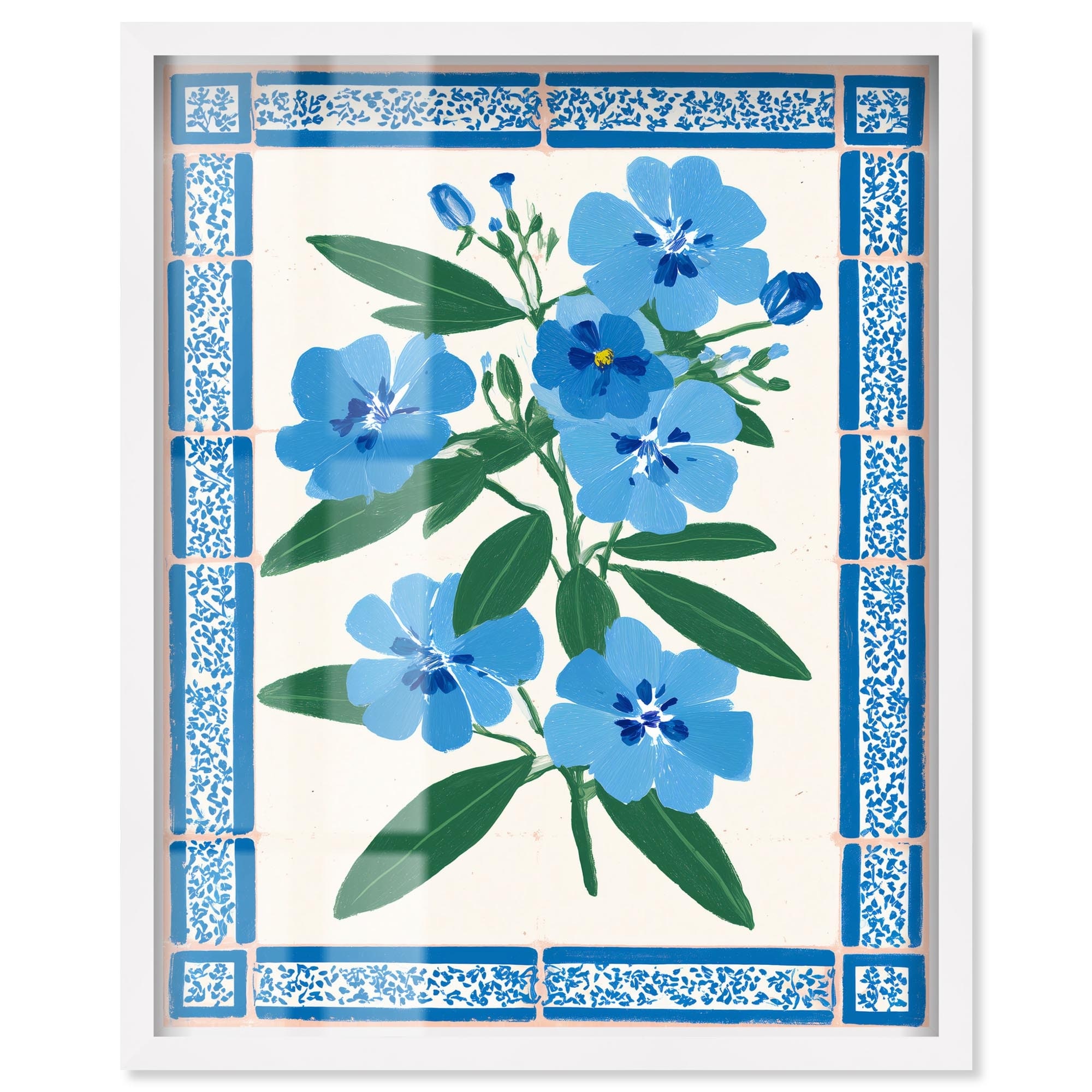 Garden Blue I Kitchen Wall Decor Shadowbox Print by Art Remedy