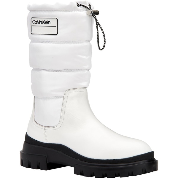 black and white winter boots