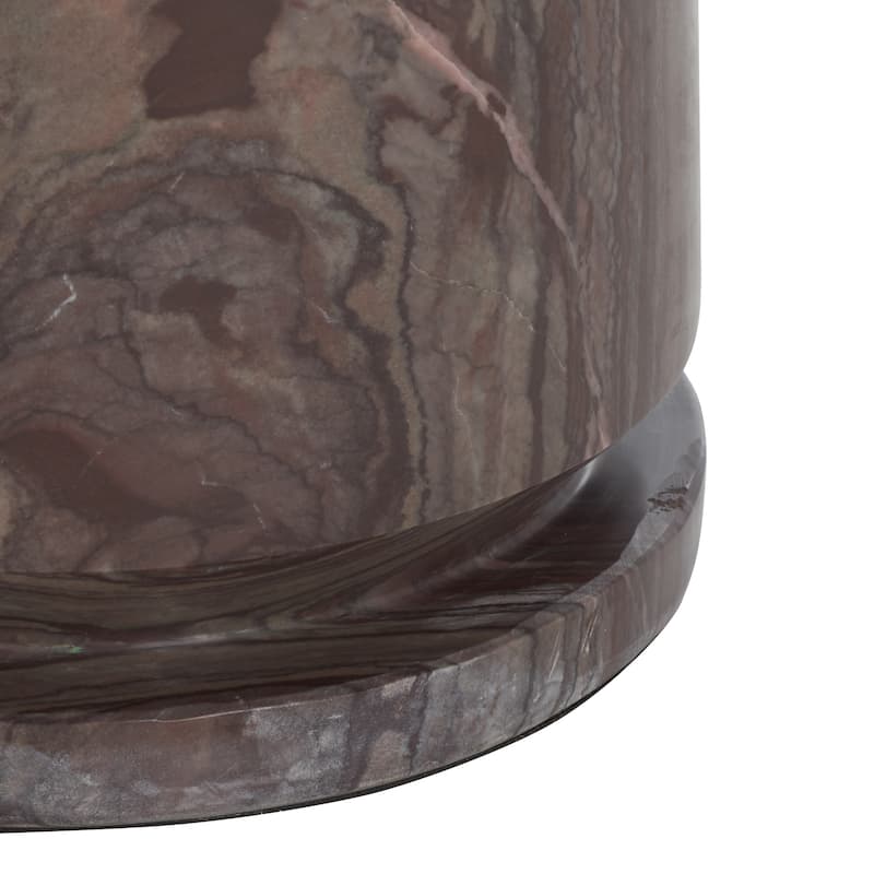 SAFAVIEH Couture Ghicu Tall Round Marble Accent Table - 22 In W x 21 In D x 24 In H - 21"W x 21"D x 24"H