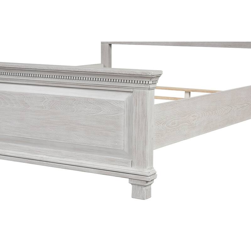 Transitional Weathered Gray Finish 1pc Bed