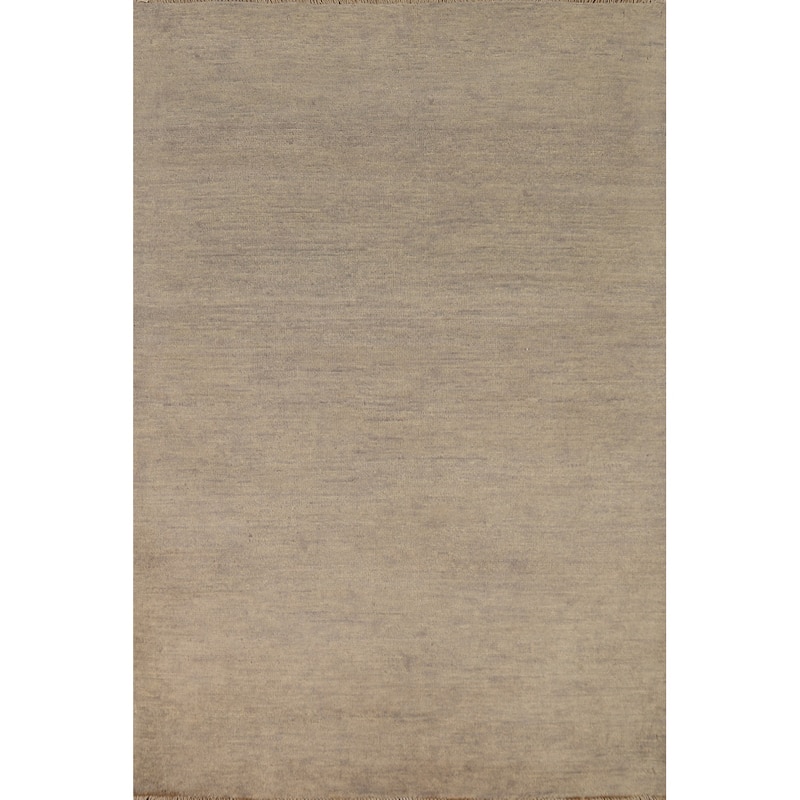 Modern Gabbeh Oriental Foyer Rug Handmade Acent Wool Carpet - 3'3"x 4'10"