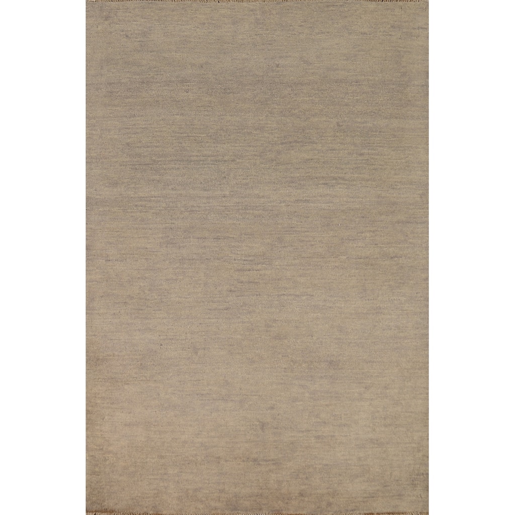 Modern Gabbeh Oriental Foyer Rug Handmade Acent Wool Carpet - 3'3"x 4'10"