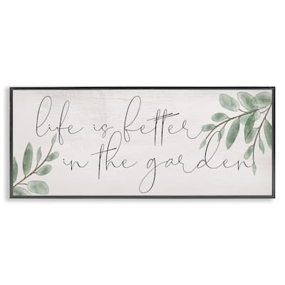 Stupell Life Is Better in Garden Framed Giclee Art Design By Lil' Rue