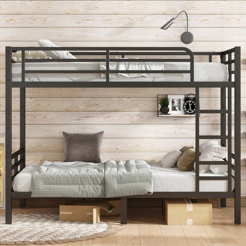 Metal Bunk Bed for Teens and Adults, Space-Saving Design, Noise Reduced