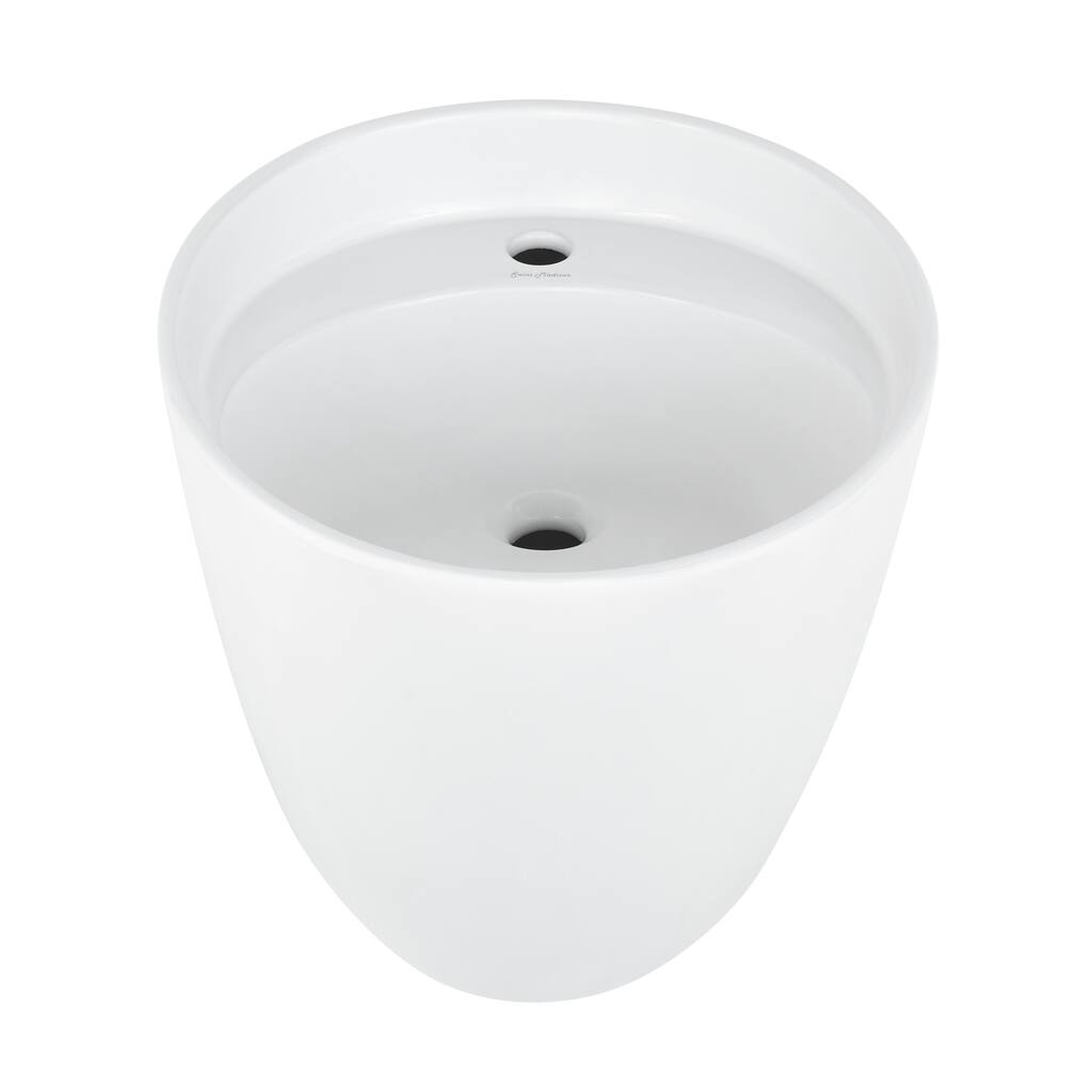 Lucerne 18" Wall-Mount Bathroom Sink - 17.7" x 17.7" 32.7"