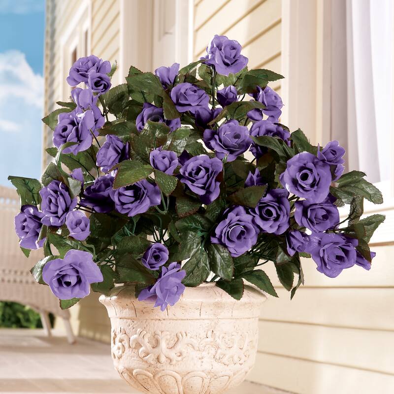 Floral Rose Bushes - Set of 3