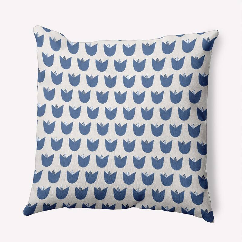 Simple Tulip Design Decorative Indoor Pillow - Cadet Blue - 18" x 18"