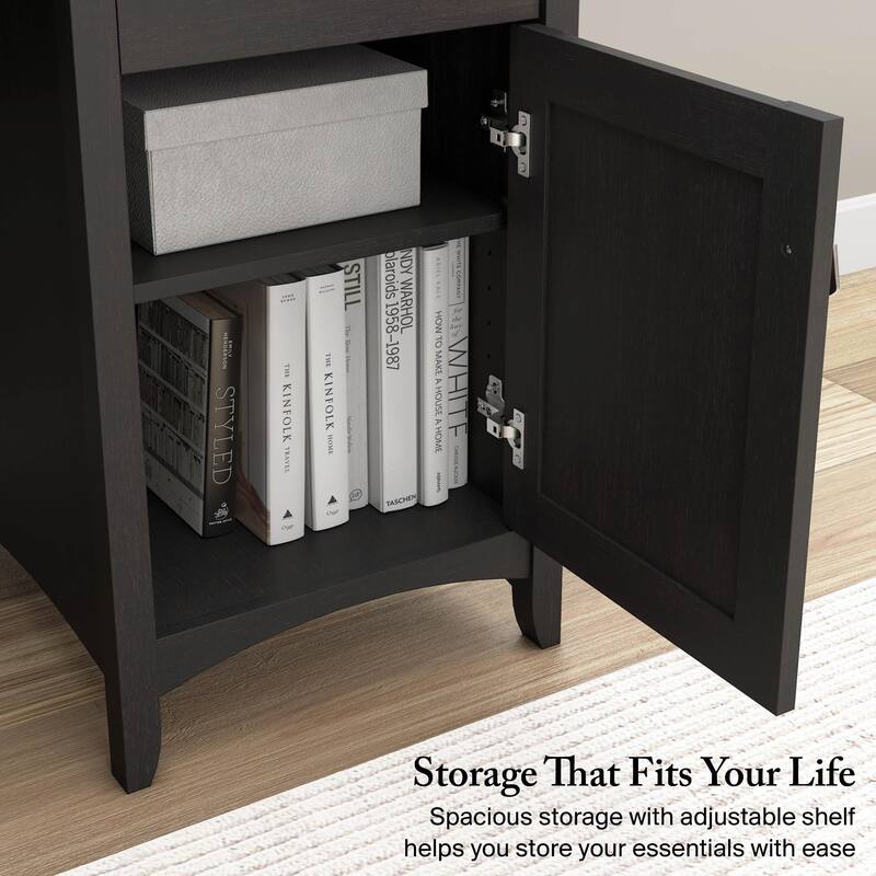 Bush Furniture Salinas 60W L Shaped Desk with Drawers and Storage