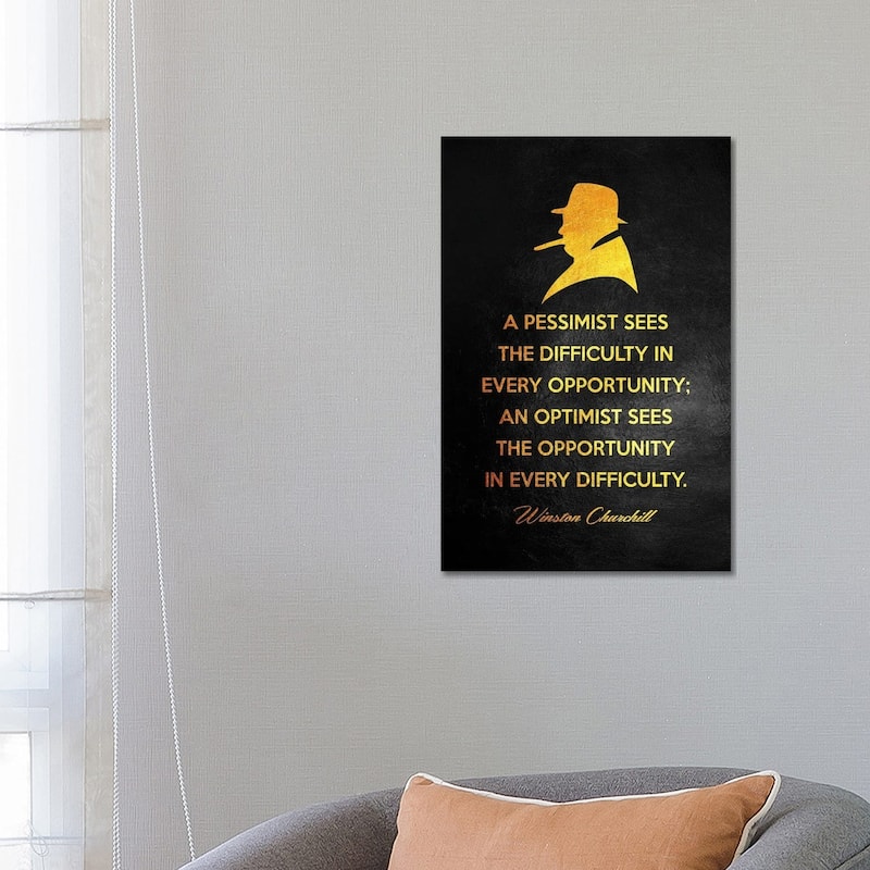 iCanvas "Winston Churchill Motivation" by Adrian Baldovino Canvas Print - 26x18x1.5