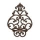 preview thumbnail 1 of 1, Transpac Metal 13 in. Brown Spring Wide Wall Plant Holder