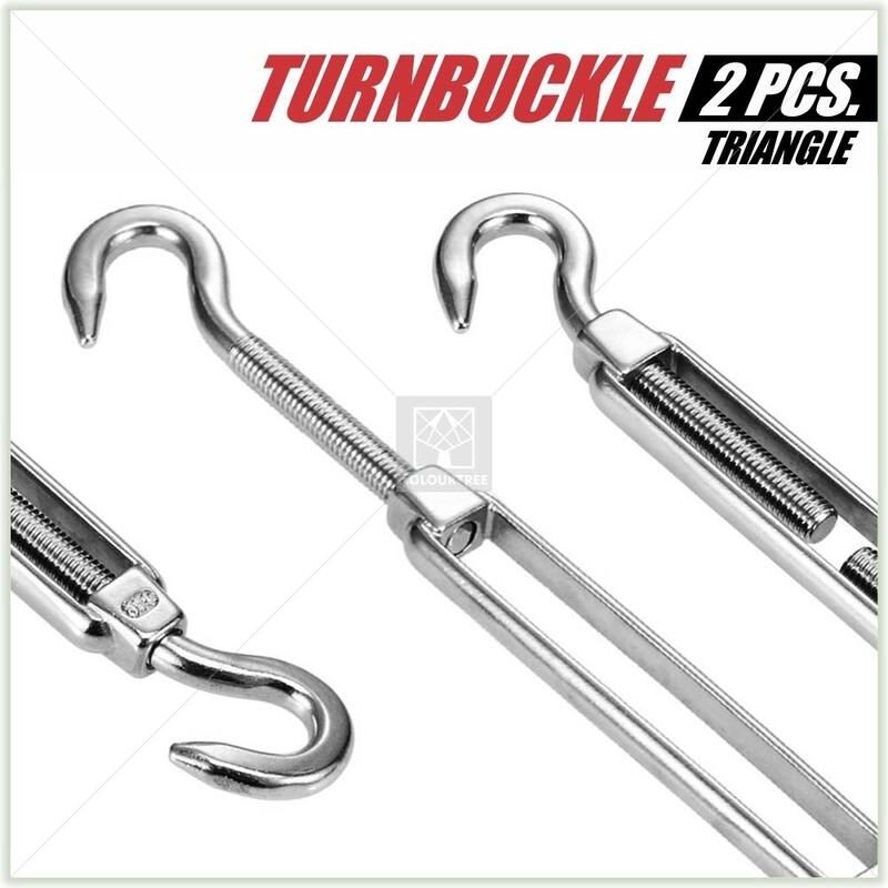 ColourTreeUSA Waterproof Triangle Sun Shade Sail w/Hardware Installation Kit + Cable Ropes UV Block 220 GSM