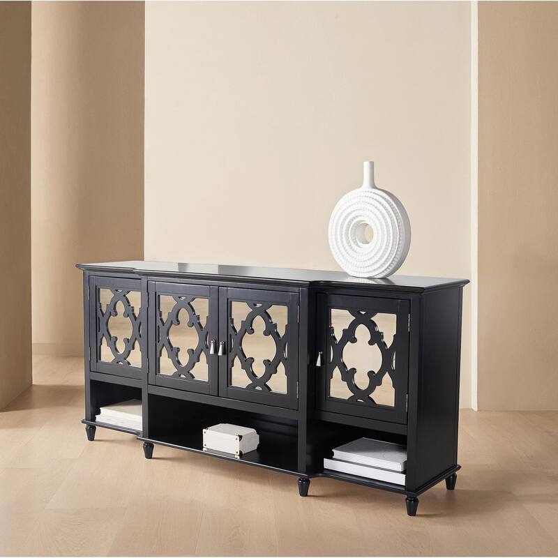 SAFAVIEH Couture Lecarlo Mirrored Wood Sideboard - 72"W x 19"D x 34"H