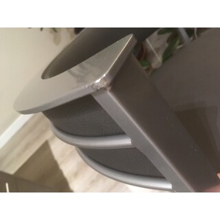 Strick & Bolton Klykov Upholstered Back 26-inch Swivel Metal Counter Stool