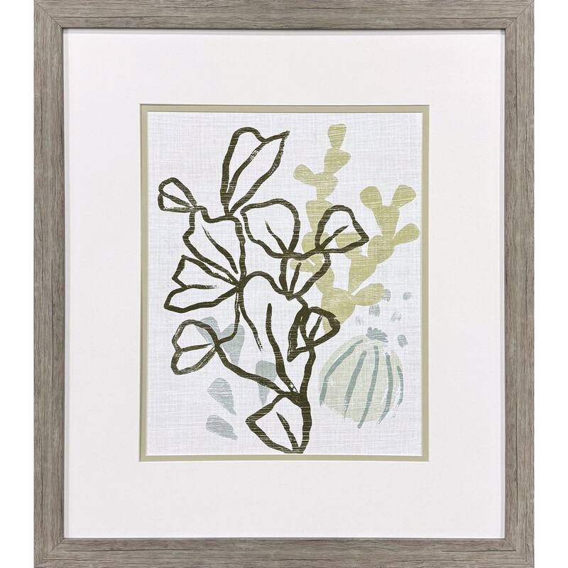 Paragon Coral Blockprint IV Framed Art