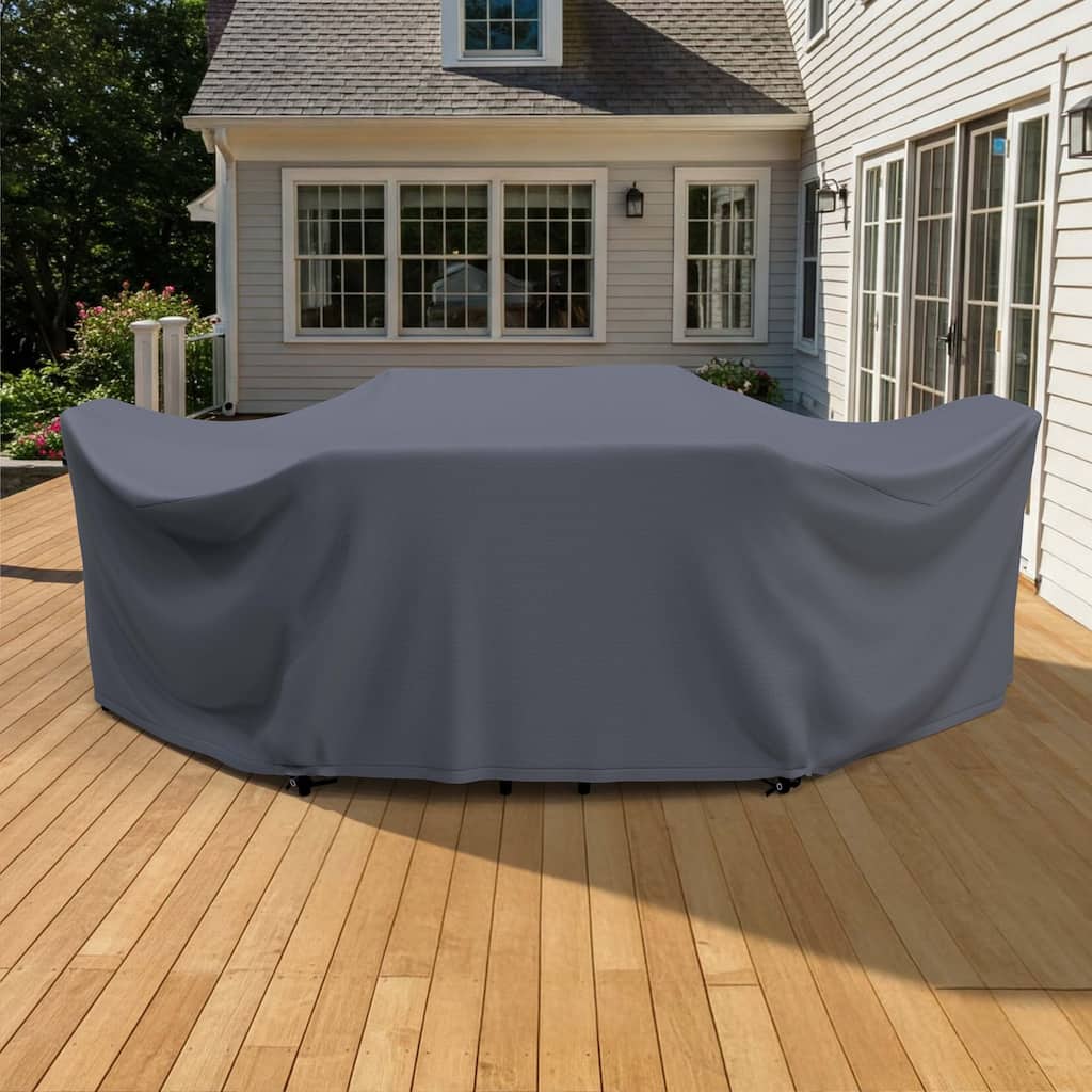 Lacoo PE Rectangular Waterproof Outdoor Dining Set Patio Cover - 33.5 x 77 x 53