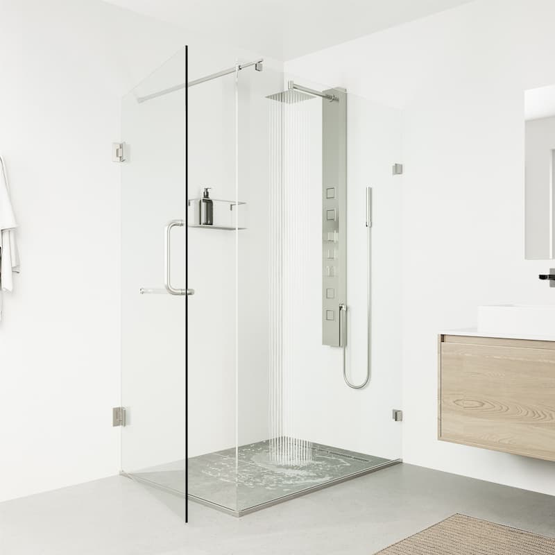 VIGO Sutton 58" H x 5" W 4-Jet Shower Panel with Square Shower Head