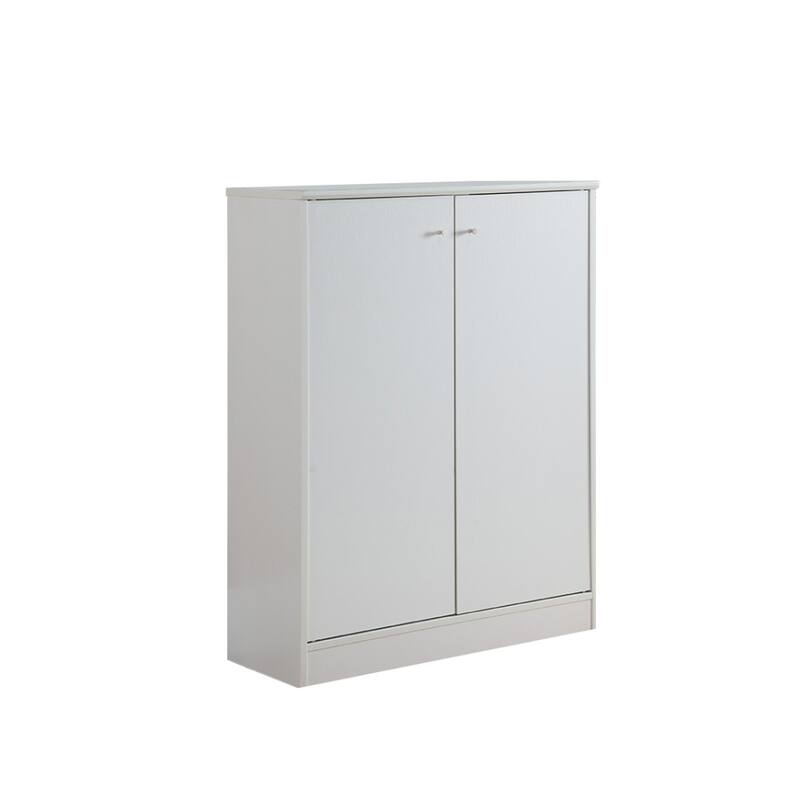 32.5 in.W 5-Tier Shoe Cabinet with Metal Knob Handles and 2-Door