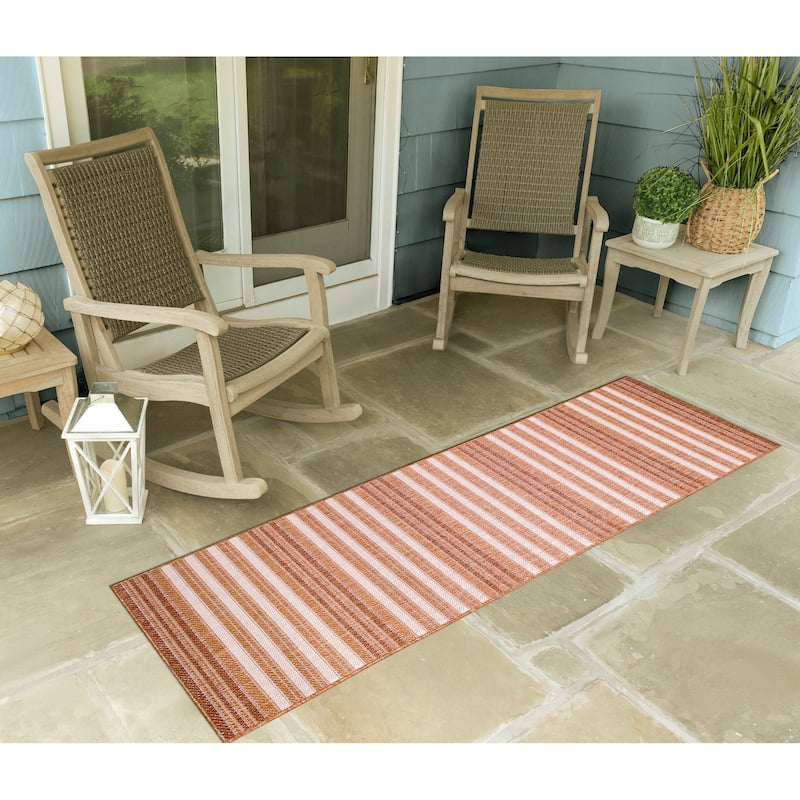 Liora Manne Malibu Faded Stripe Indoor/Outdoor Rug