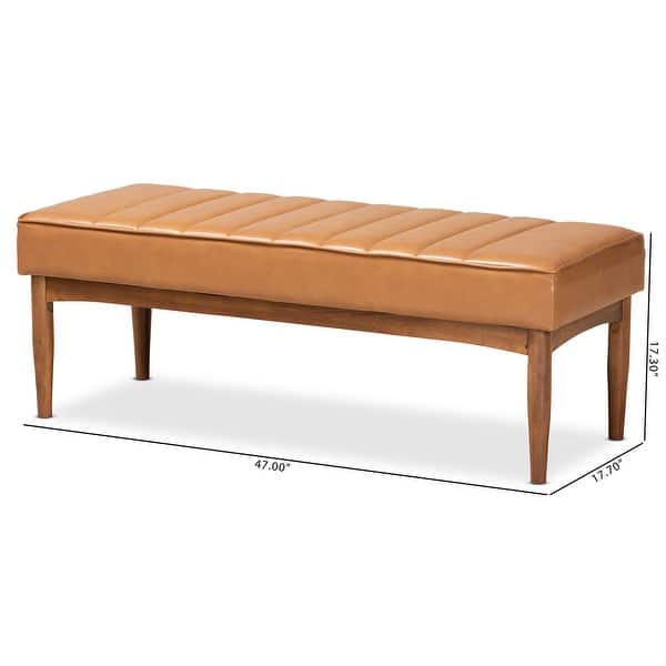Daymond MidCentury Modern Dining Bench On Sale Bed Bath & Beyond 33524396