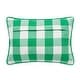 preview thumbnail 2 of 0, 12" x 16" St. Patrick's Day Luck Clover Green and White Check Pillow