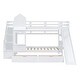 preview thumbnail 9 of 8, Impression & Castle Style Twin over Twin Bunk Bed with 2 Drawers 3 Shelves and Slide, Sturdy construction & Extra Fun, White