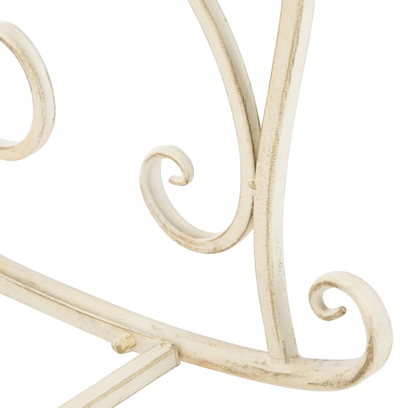 SAFAVIEH Jakayla Victorian Scroll Iron Outdoor Rocking Bench - 43 In. W x 33 In. D x 37 In. H - 43Wx33Dx37H