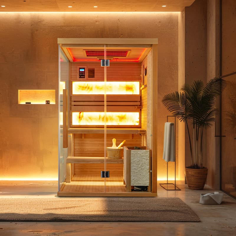 Infrared Sauna up to 4 Person with 15 Minutes Warm-up Heater Tube & Carbon Plate - Steam - Indoor