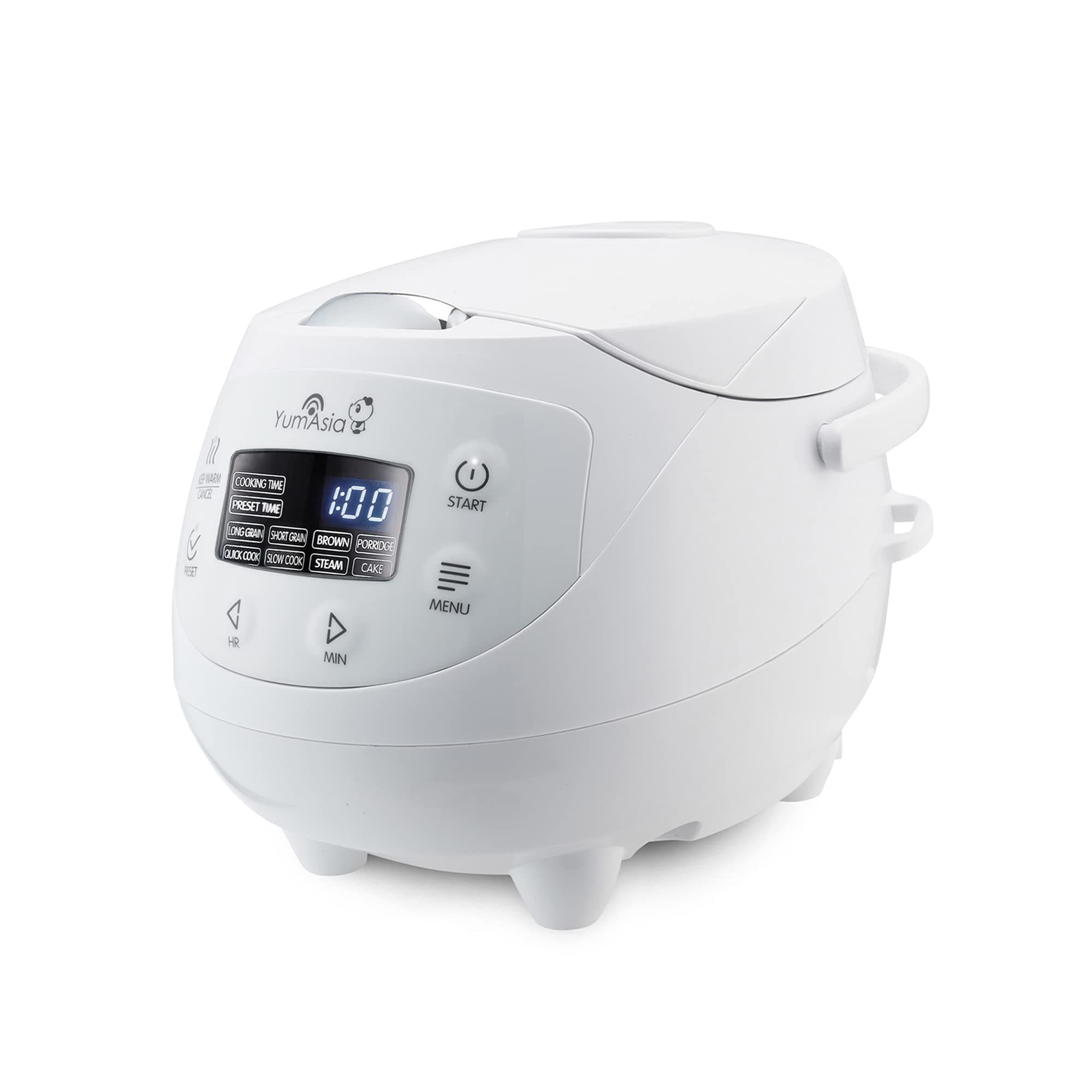 Mini Rice Cooker With Ceramic Bowl and Fuzzy Logic 3.5 cup 0.63 litre 4 Rice Cooking 4 Multicooker functions LED display